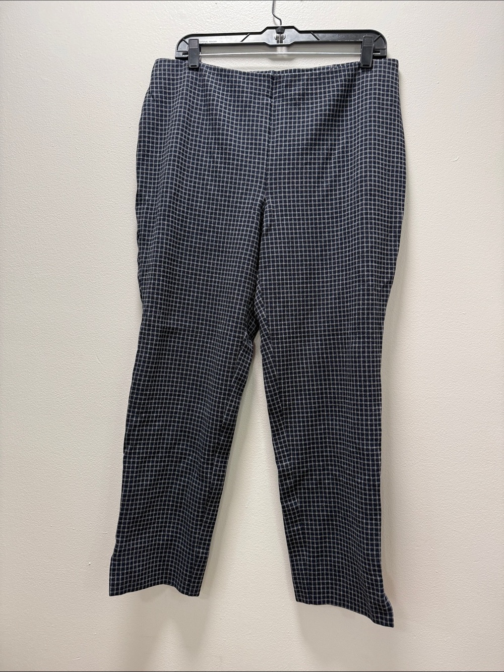 Office Pants / Stretchy Officewear / Black and White Grid-Print Dress Pants